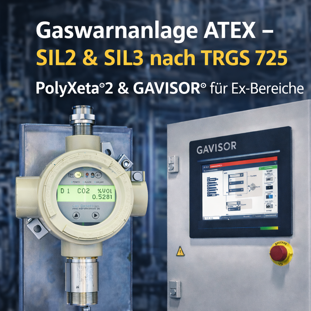 Sichere Gasüberwachung in ATEX-Zonen: SIL2- und SIL3-konforme Gaswarnanlage mit GAVISOR® – normgerecht nach TRGS 725.